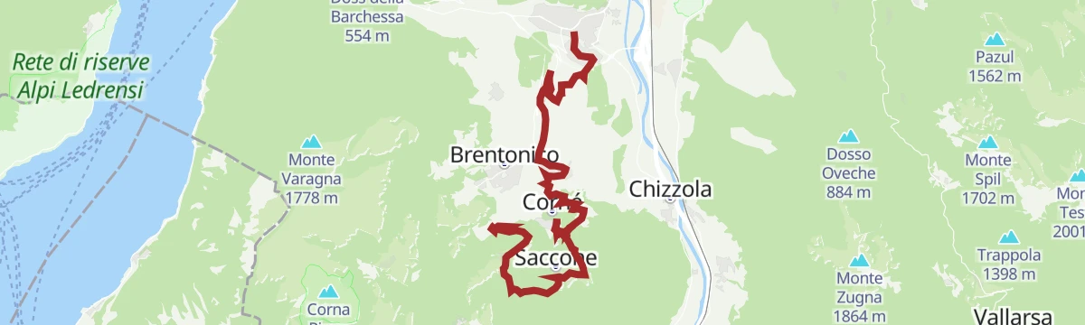 Route map: San Rocco Path 5th Stage